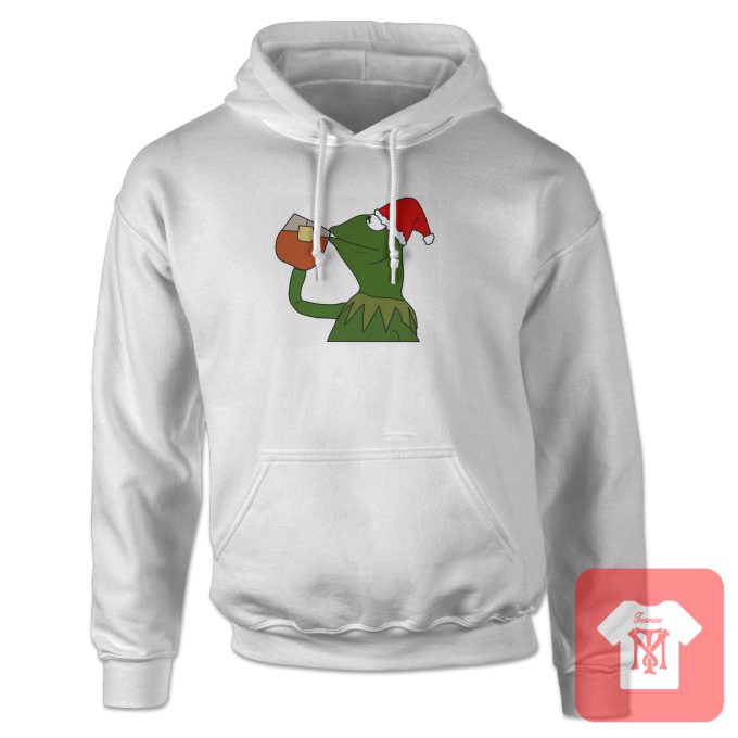 Kermit The Santa Sipping Tea Hoodie