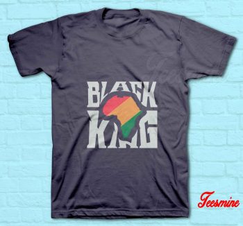Black King Africa T-Shirt Navy