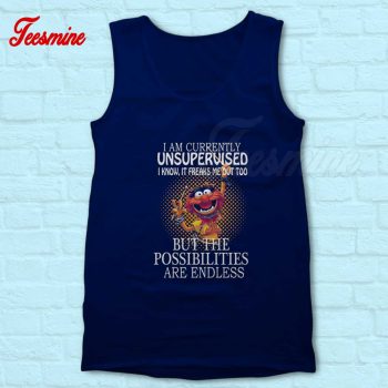 Freaks Me Out Too Muppets Tank Top Navy
