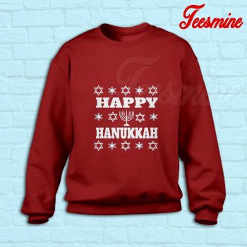 Happy Hanukkah Sweatshirt Red