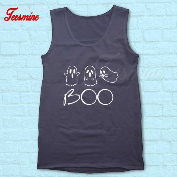 Trick or Treat Boo Tank Top Navy