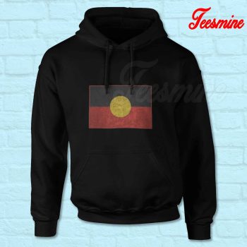 Aboriginal Flag Hoodie Black