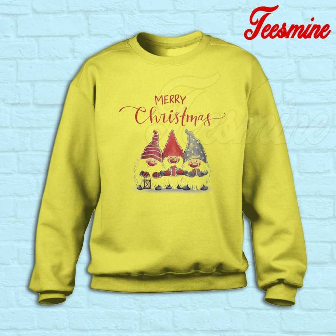 Christmas Gnome Sweatshirt Yellow