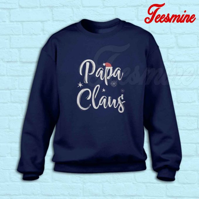 Papa Claus Christmas Sweatshirt Navy