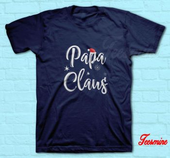 Papa Claus Christmas T-Shirt Navy
