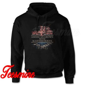 American Grown With Scottish Roots Hoodie Black
