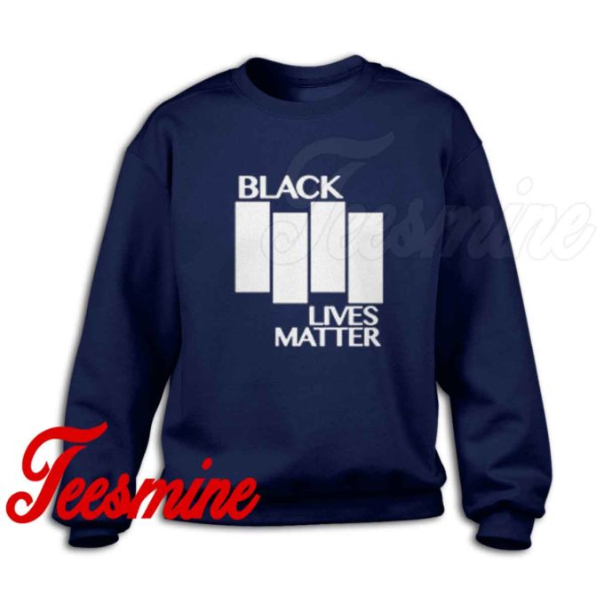 Black Lives Matter Black Flag Parody Sweatshirt Navy