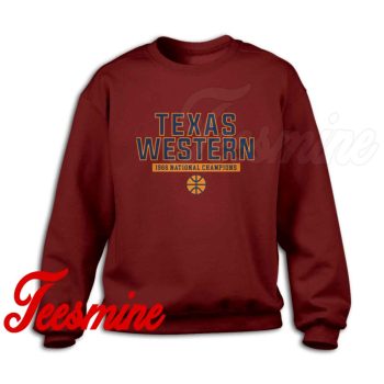 Texas Western Basketball Sweatshirt Maroon
