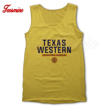 Texas Western Basketball Tank Top Yellow