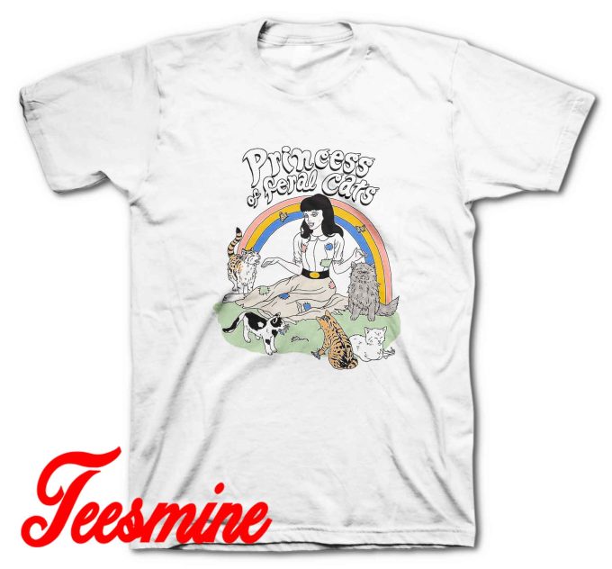 Princess of Feral Cats T-Shirt White