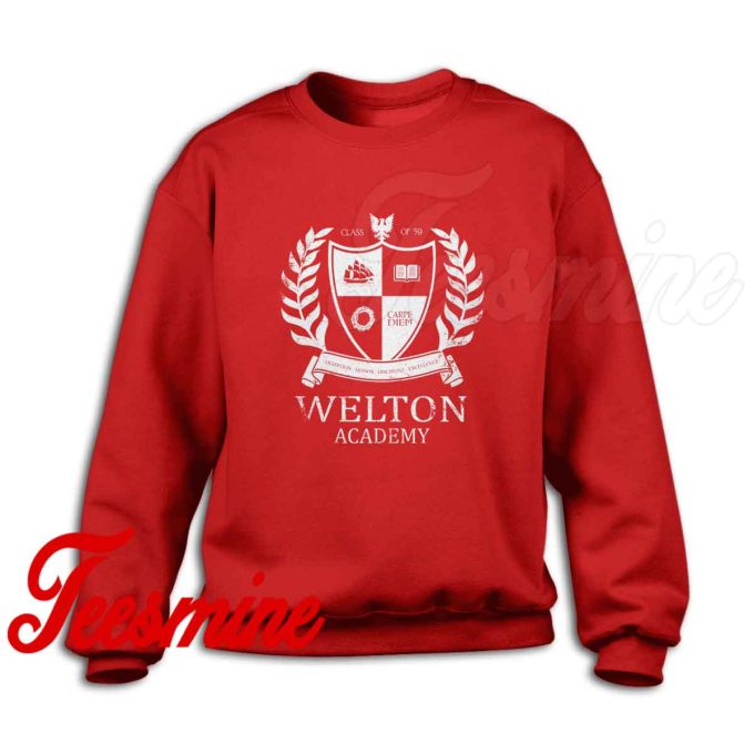 Welton Academy Sweatshirt Color Red