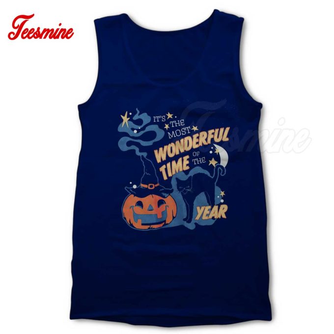 It's The Most Wonderful Time Of The Year Halloween Tank Top Color Navy