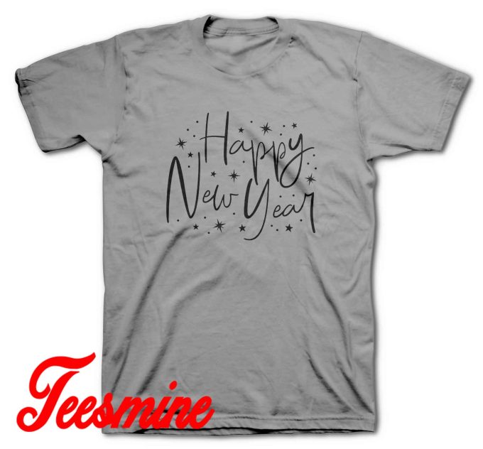 Happy New Year T-Shirt Color Grey