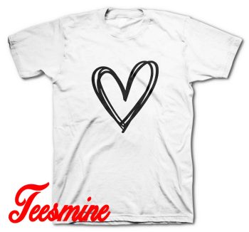 Heart Valentine's Day T-Shirt Color White
