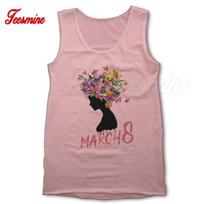 March 8 International Women's Day Tank Top Color Pink