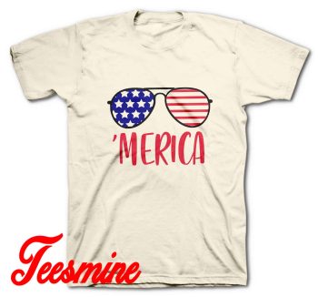 4th of July Merica T-Shirt Color Cream