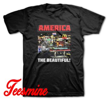 America The Beautiful T-Shirt Color Black